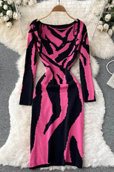 Robe pull tricotée élégante pour le bureau